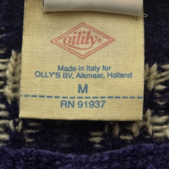Vintage Oilily Lambswool Blend Mock Neck Sweater Made in Italy Women's Size M - Picture 6 of 8